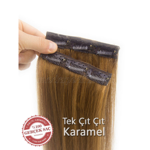 Karamel Doğal Gerçek Çıt Çıt Saç