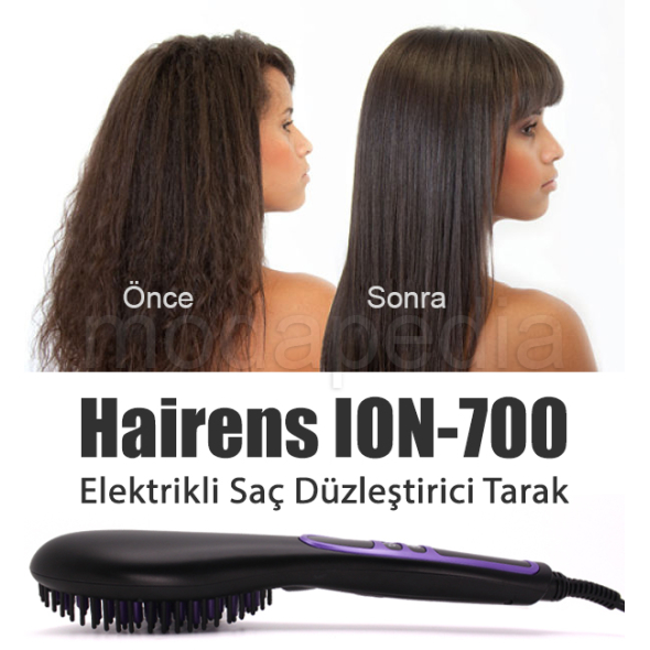 Hairens ION-700 İyonik Seramik Elektrikli Saç Düzleştirici Tarak