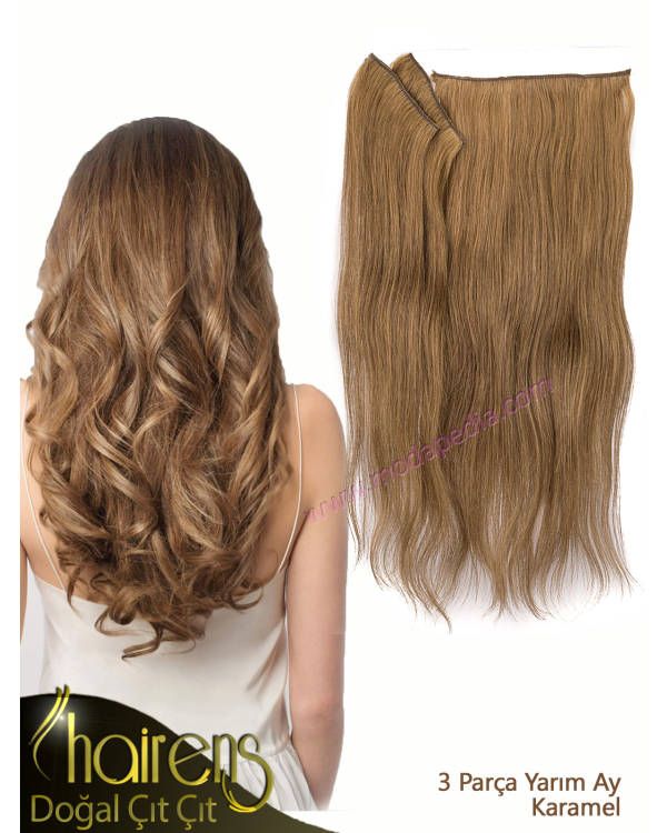 Karamel Yarım Ay Çıt Çıt Saç