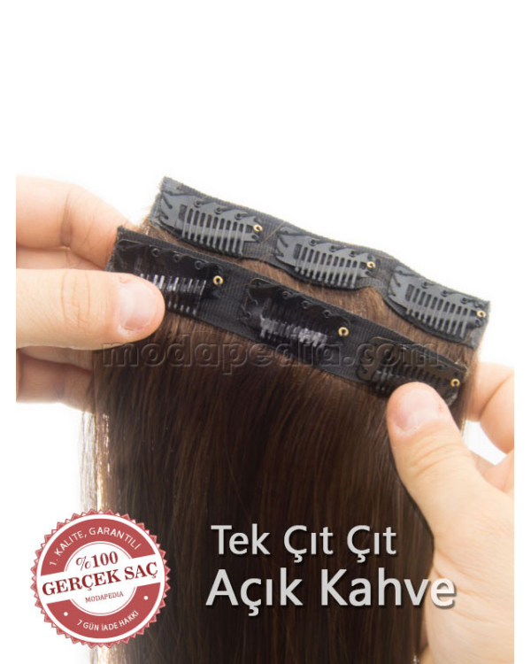 Çikolata Kahve Tek Parça Çıt Çıt Saç