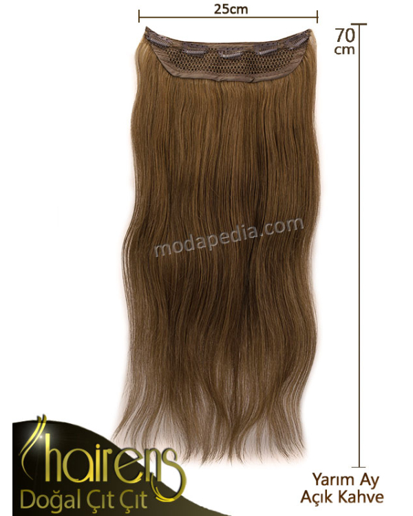 Hairens Açık Kahve Yarım Ay Çıt Çıt Saç