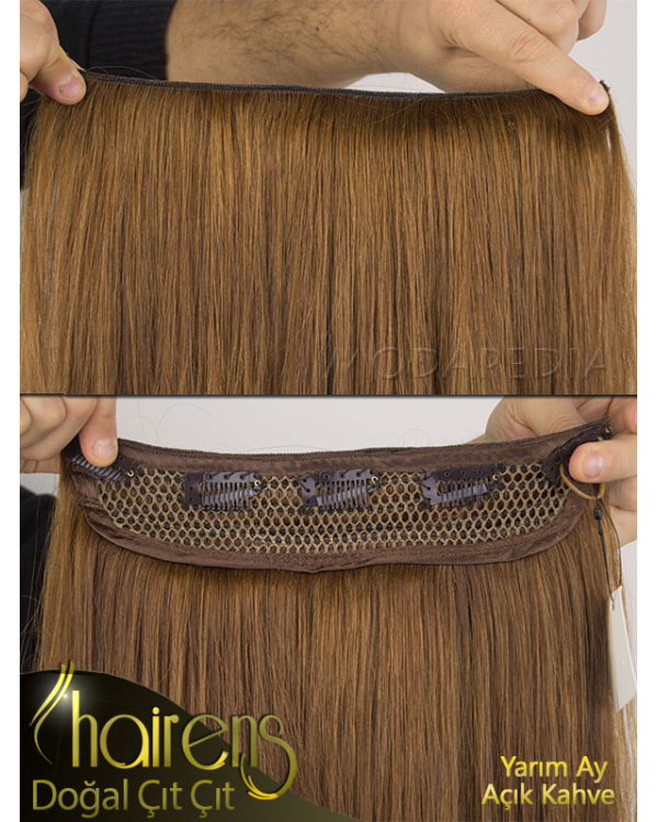 Hairens Açık Kahve Yarım Ay Çıt Çıt Saç
