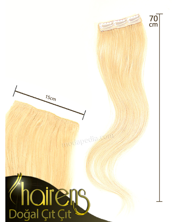 Platin Sarı Tek Çıt Çıt Saç