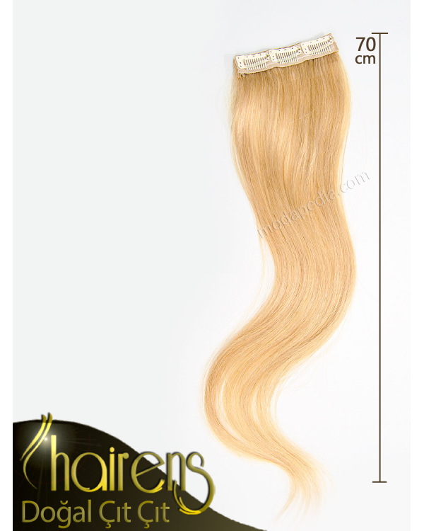 Sıcak Sarı Doğal Gerçek Çıt Çıt Saç