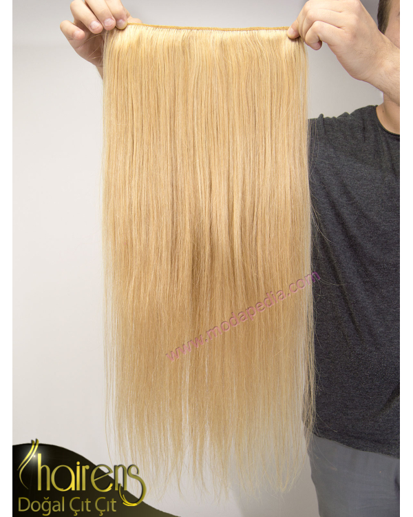 Sıcak Sarı Yarım Ay Çıt Çıt Saç