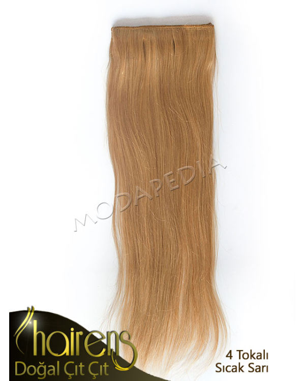 Sıcak Sarı Doğal Gerçek Çıt Çıt Saç