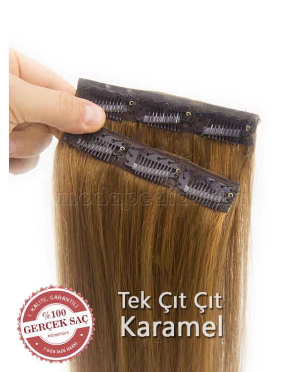 Karamel Doğal Gerçek Çıt Çıt Saç
